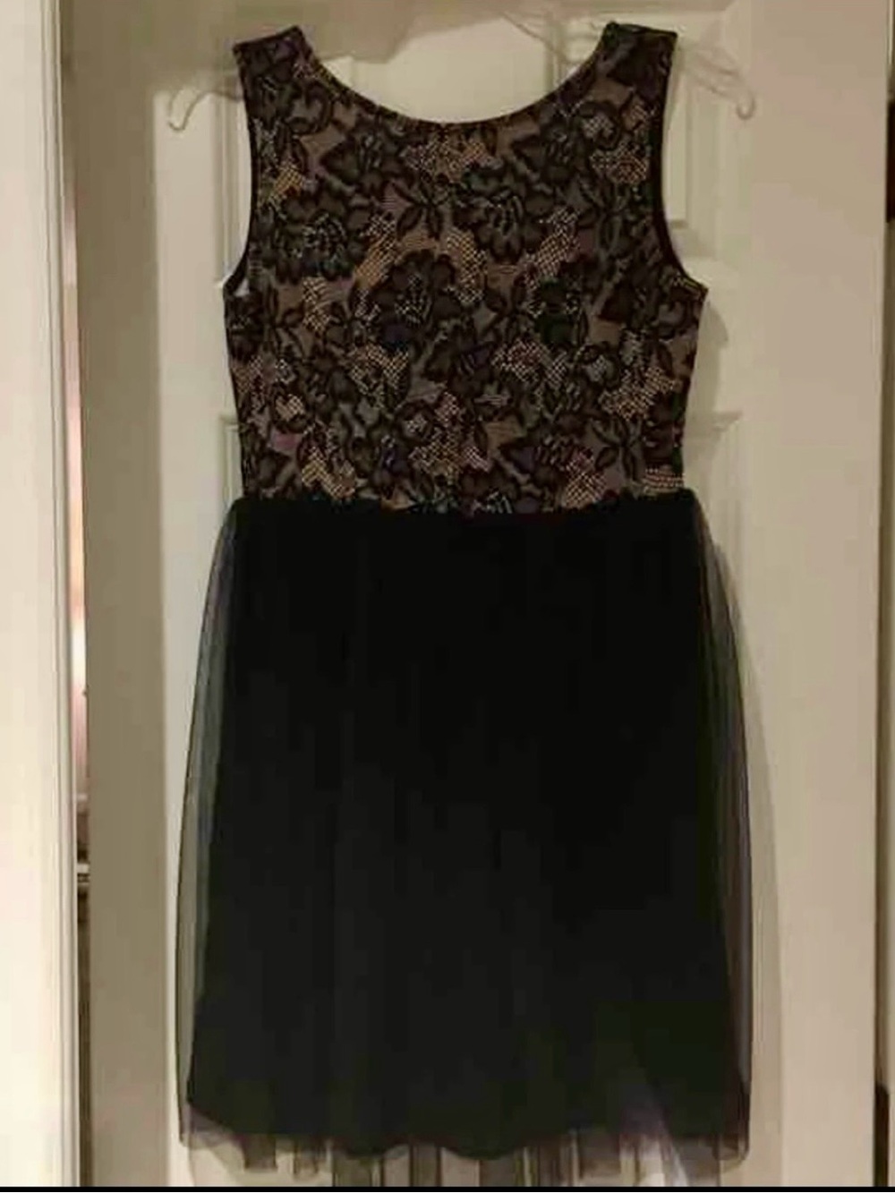 American Rag Dress- Black Lace Bodice with Tulle Skirt